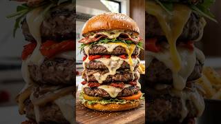 ?? This Burger Is TOO CHEESY! ?? #shorts #explore #asmr #burger #viral #viralshorts