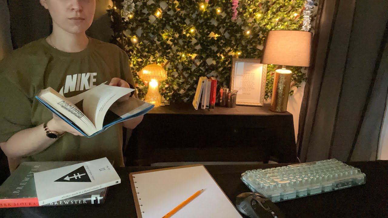 ASMR Bookstore Role Play (creamy keyboard, writing, paper, and dust jacket sounds)