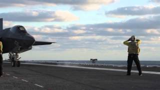 F35C Conducts Flight Deck Testing Aboard IKE