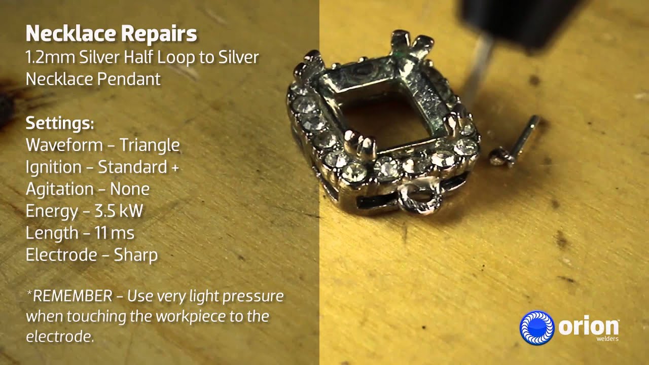Silver Necklace Repair Jewelry Welding with Orion 200i2 Welder YouTube