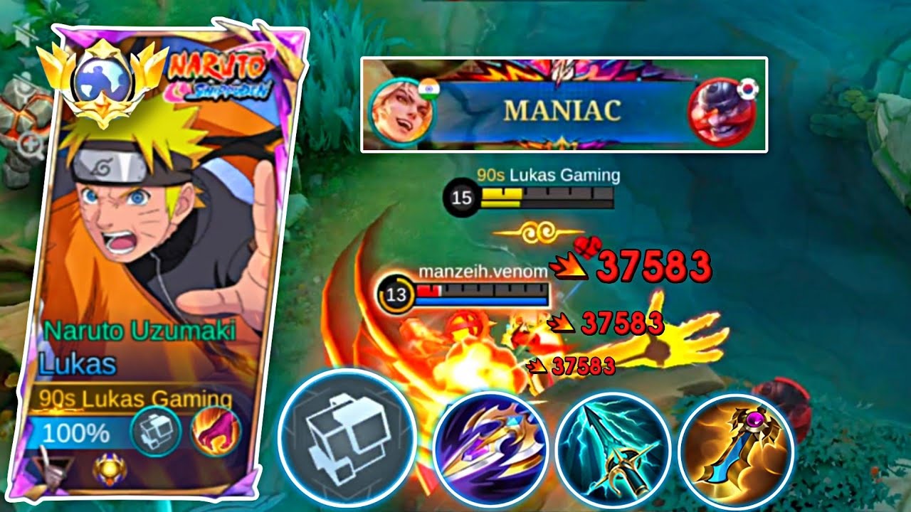 😱!!MANIAC!! Lukas 1 HIT Critical Build and Emblem🔥 - Top Global Lukas ~ MLBB