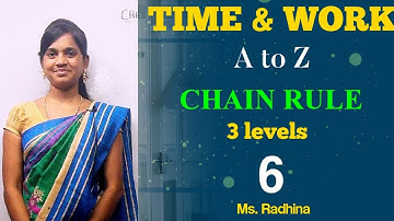 TIME AND WORK | A to Z | Part - 6 | CHAIN RULE in Tamil | BANK, TNPSC, SSC & RAILWAYS
