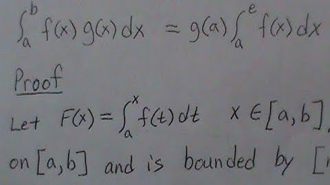 2nd Mean Value Theorem for Integrals