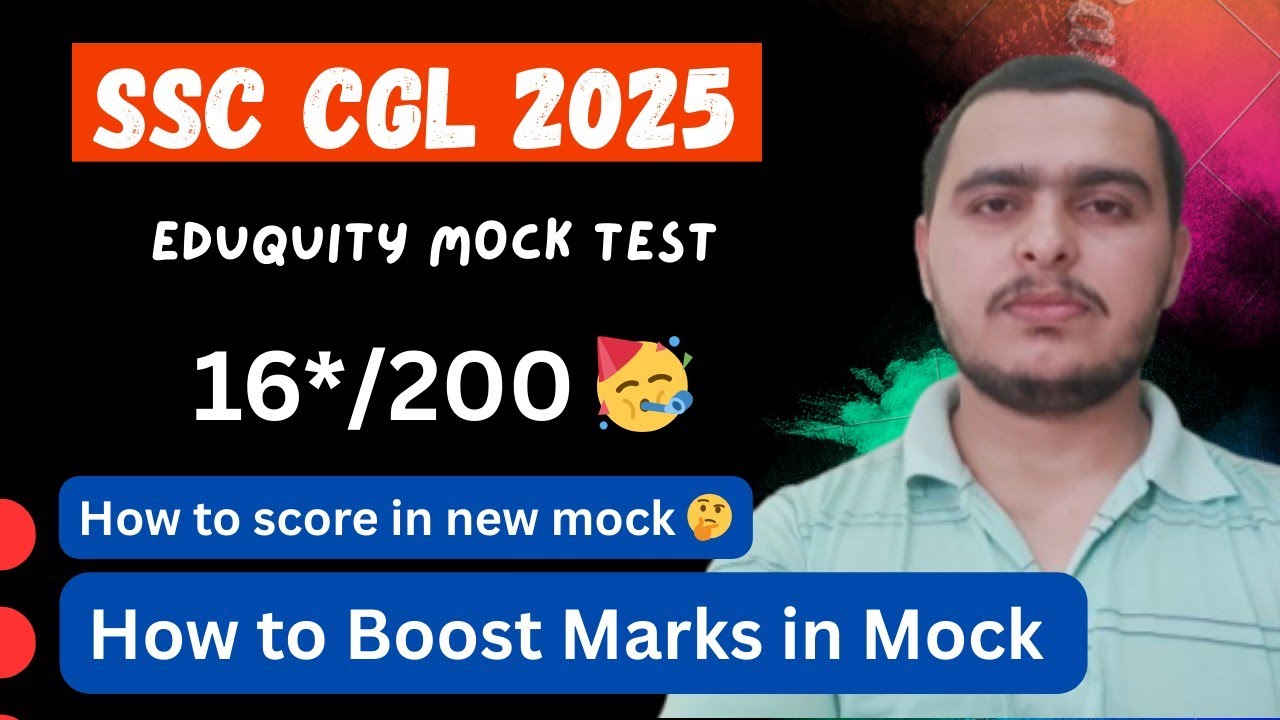 SSC CGL Mock Test || Eduquity Based Mock Test How to make good marks in ...