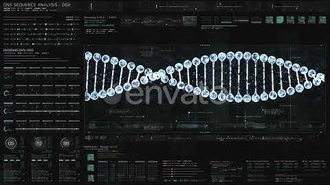 Holographic Display of Advance DNA Sequence Analysis 01, Stock Video   Envato Elements