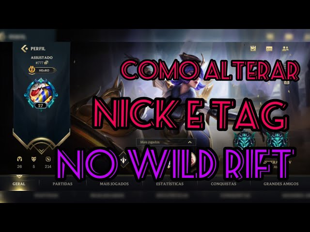 ATENÇÃO!! Como mudar o nick #wildrift #tiktokwildrift