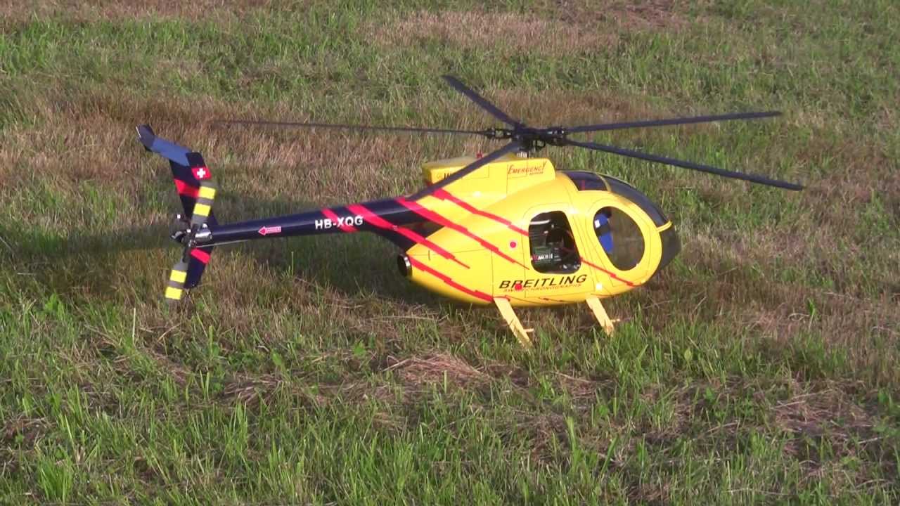 Hugh 500 Trex600 Mechanik mit 5 Blattrotor