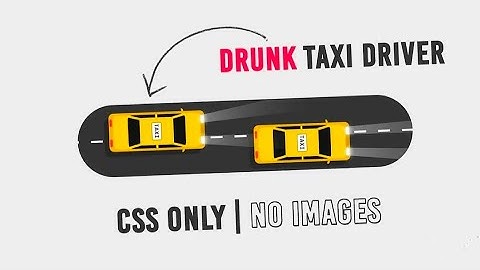 CSS Only Taxi Animation Effects || HTML CSS Moving Car Animation Effect || Gscodify Technical