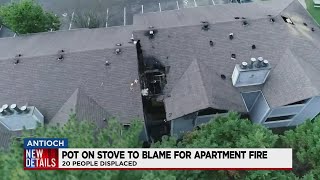 Pot left on stove to blame for apartment fire