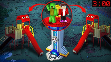 Mikey and JJ Faceoff Against SCARY SLIDE EATER in Minecraft - Maizen