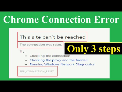 This site can't be reached google chrome windows 10 | Error connection reset chrome