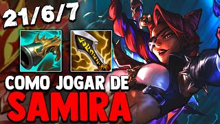 COMO JOGAR E CARREGAR DE SAMIRA ADC! - RUNAS, BUILDS, COMBOS, DICAS E MAIS!! - League of Legends