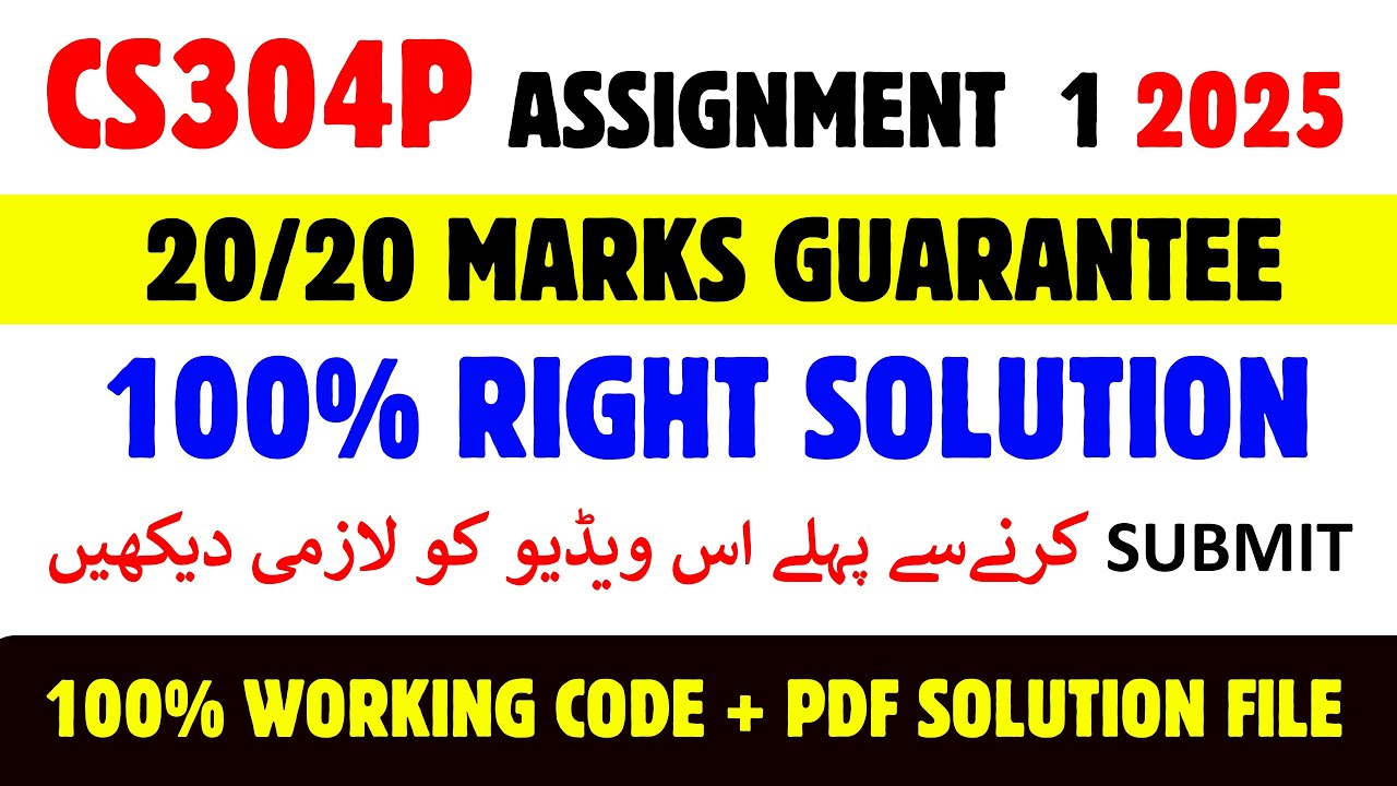 CS304P Assignment 1 Solution Spring 2025 | CS304P Assignment 1 Solution ...