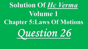 Solution Of Question 26 Hc Verma Volume 1 Chapter 5 Newton Laws Of Motions