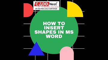 CADD Nest| How to create shapes in Microsoft word