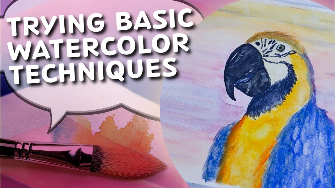 Paint with me - Beginner Watercolour Techniques - Graduated Wash & Lifting Highlights