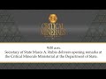 Secretary Rubio delivers opening remarks at the Critical Minerals Ministerial - 9:00 AM