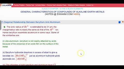 Diagonal Relationship between Beryllium and Aluminium|Class11 Chapter10|CBSE|NCERT