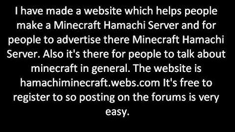 Minecraft Hamachi Server List