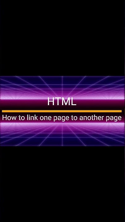 How to link one page to another page in HTML #short #html - YouTube