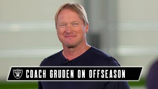 Coach Gruden on Derek Carr, 17-Game Season \& Expectations for New Players | Full Interview | Raiders