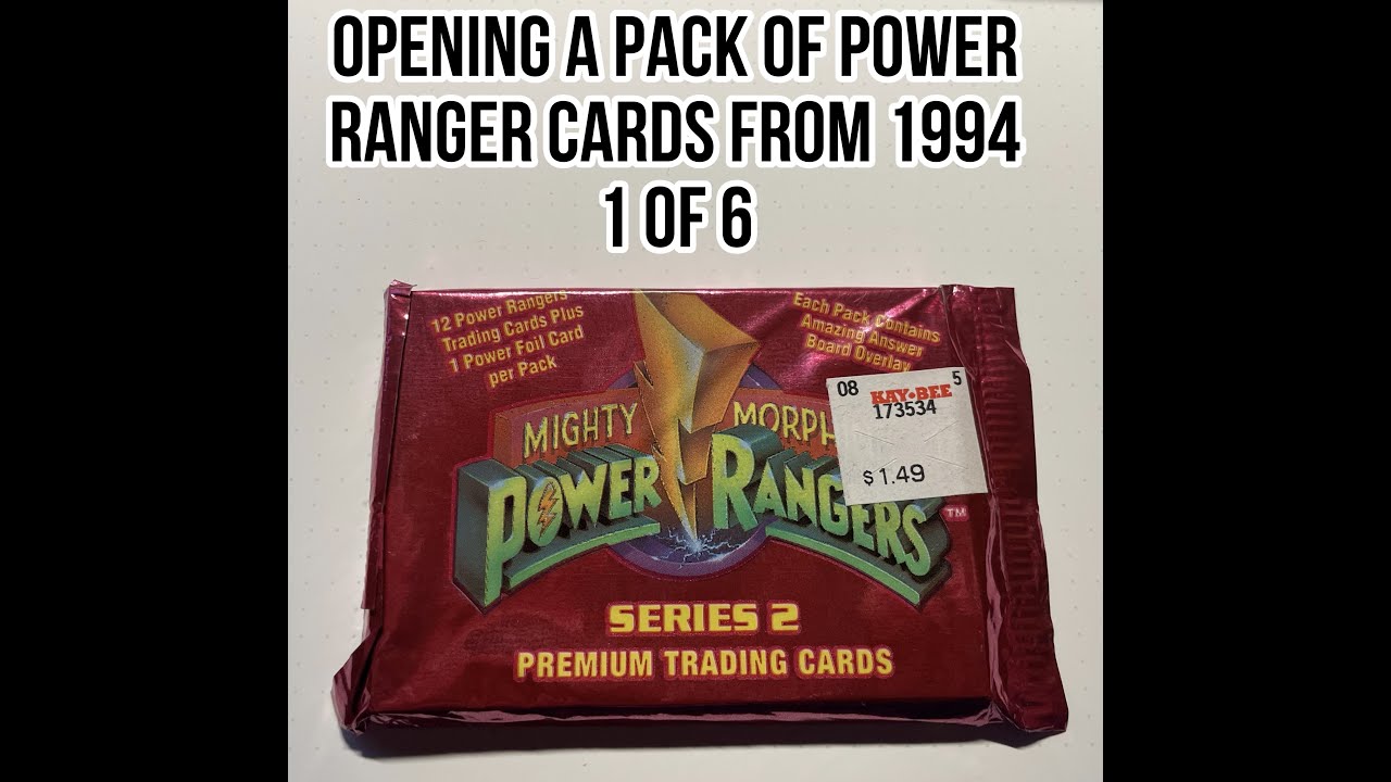 Opening up a pack of Mighty Morphin Power Rangers Trading Cards from ...