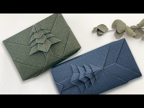 Gift Wrapping | 聖誕禮物盒包裝設計+聖誕樹摺紙教學（2020 Update)