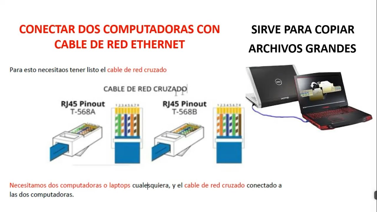 CONECTAR DOS COMPUTADORAS CON CABLE DE RED ETHERNET - PARTE 06 - YouTube