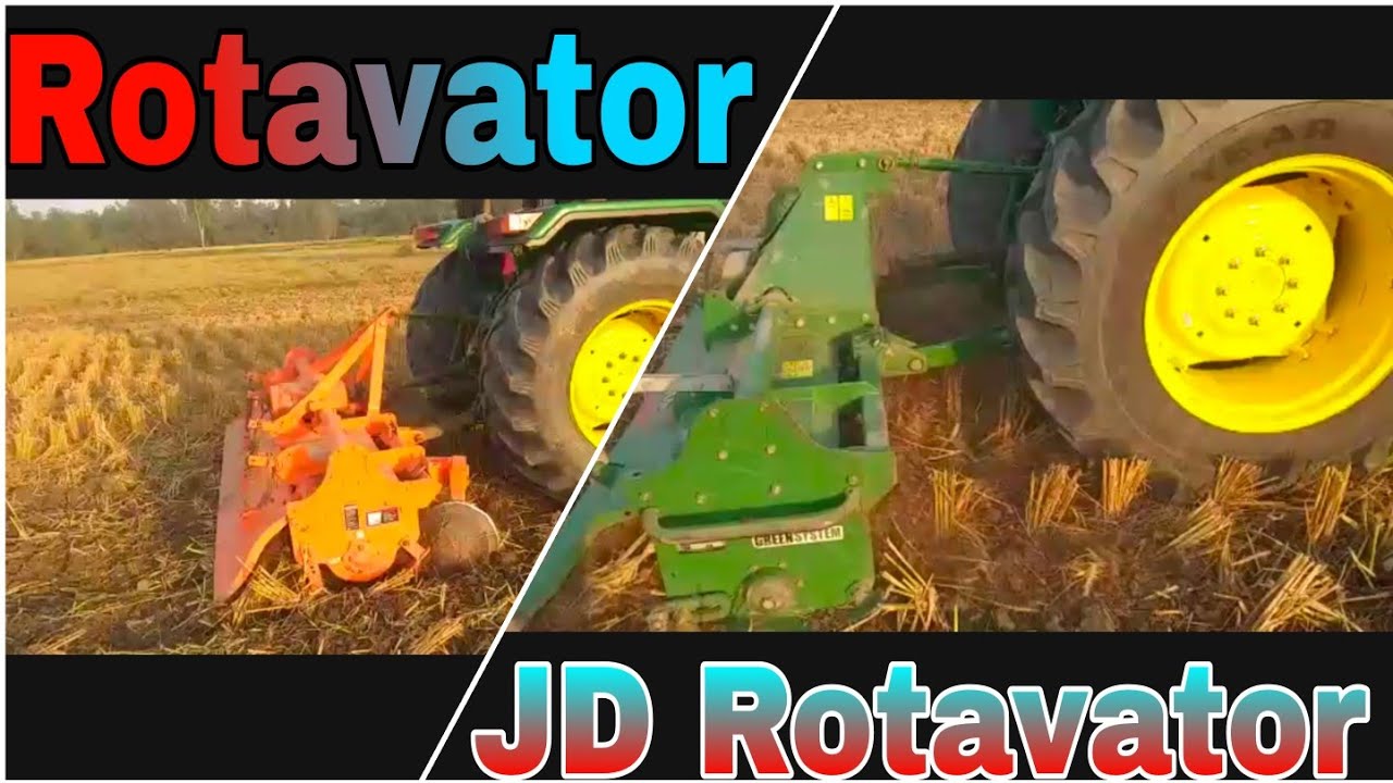 John Deere 5210 gear Pro with John Deere Rotavator and Other Company