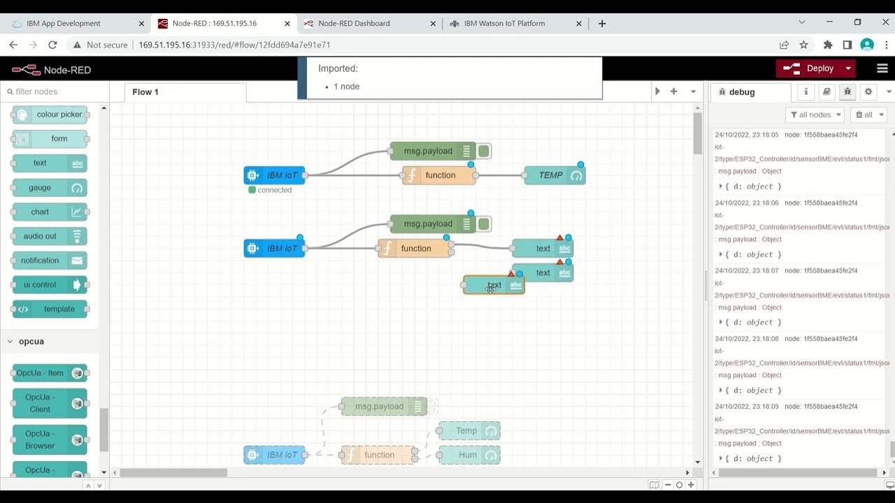 IoT Project - PLC Data from IBM Watson to NodeRed Dashboard on the - YouTube