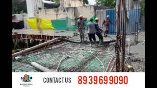 Site Rmc roof concrete |Ultratech Readymix | Raymix rmc