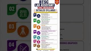 BTSC Lab Assistant Civil Engineering Syllabus 2026 🔥 | Full Detailed  | BTSC New Vacancy Update