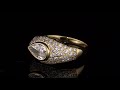 Bulgari pear shaped diamond yellow gold cocktail ring for sale opulent jewelers