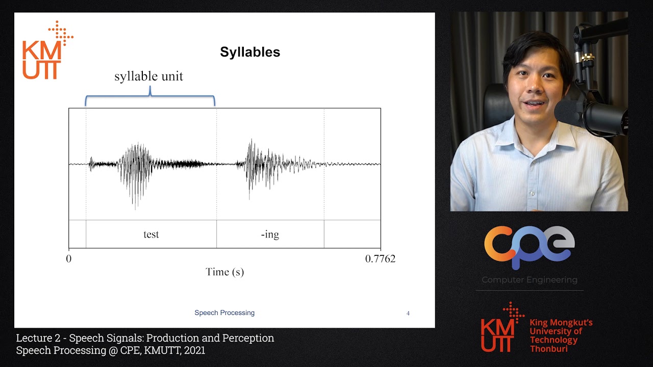 Lecture 2 - Speech Signals: Production and Perception