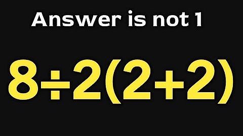 8÷2(2+2) = ❔ \ Is your math brain ready for this challenge \ PEMDAS rules question