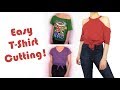 DIY T-Shirt Cutting: Easy Alterations | No Sewing No Glue!