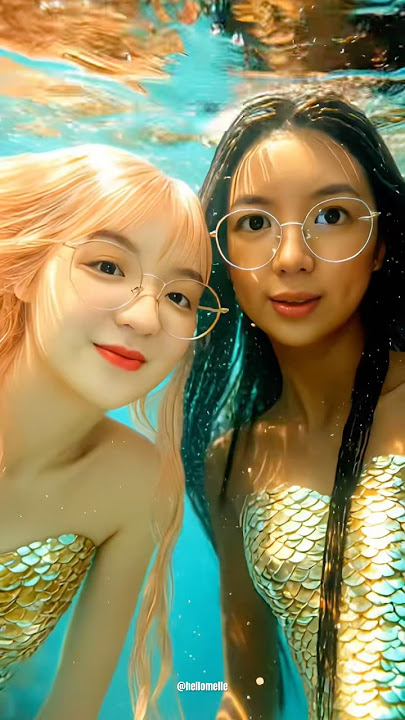 JADI MERMAID BARENG @itsmeissie  KOK ADA YG ANEH?!😅😂🤣 #mermaid #ai #aifilter #hellomelle