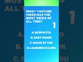 Trivia Fam Quiz - What is the most viewed YouTube video of all time? #trivia #quiz #knowledge #views