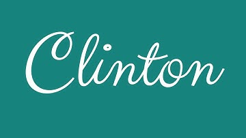 Learn how to Sign the Name Clinton Stylishly in Cursive Writing
