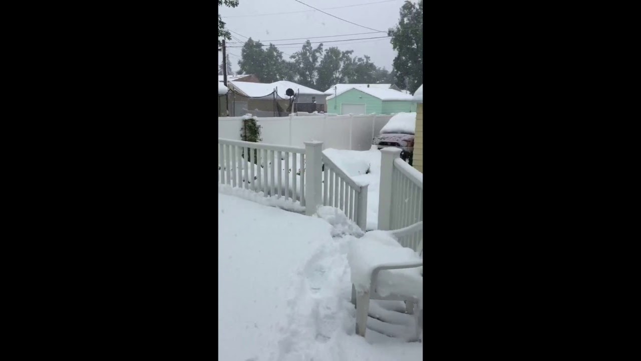Snow blanketed Montana after an early season winter storm - YouTube