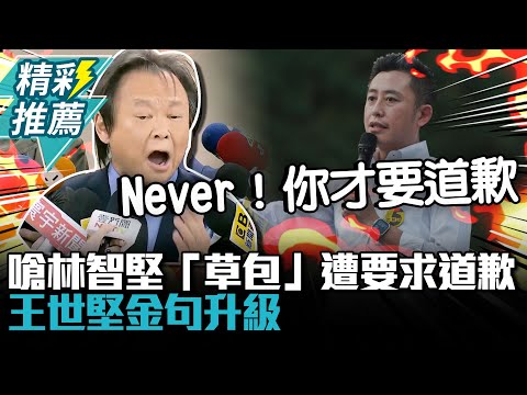 嗆林智堅「草包」遭要求道歉！王世堅金句升級：Never！Over my dead body【CNEWS】