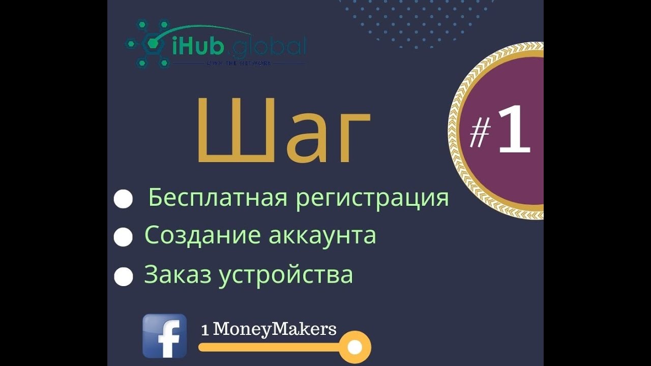 Регистрация Ihub Global | Заказ Устройство | Первый шаг