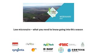 CCA Webinars 2020 Webinar 8 - Low Micronaire