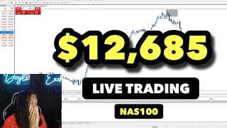 Live Trading (NAS100): $12,685 In 75 Minutes Using Supply & Demand Strategy | FOREX