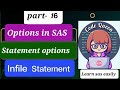 Infile statement in sas | Truncover option in sas | #sas tutorial