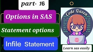 Infile statement in sas  | Truncover option in sas | #sas tutorial