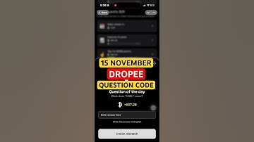 15 November Dropee Question of the day | Dropee Question of the day Today |