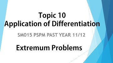 PYT10 Extremum Problems 11/12 (4) SM015