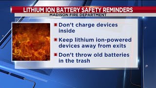 Madison Fire Dept. gives lithium ion battery safety tips after extinguishing flaming e-scooter