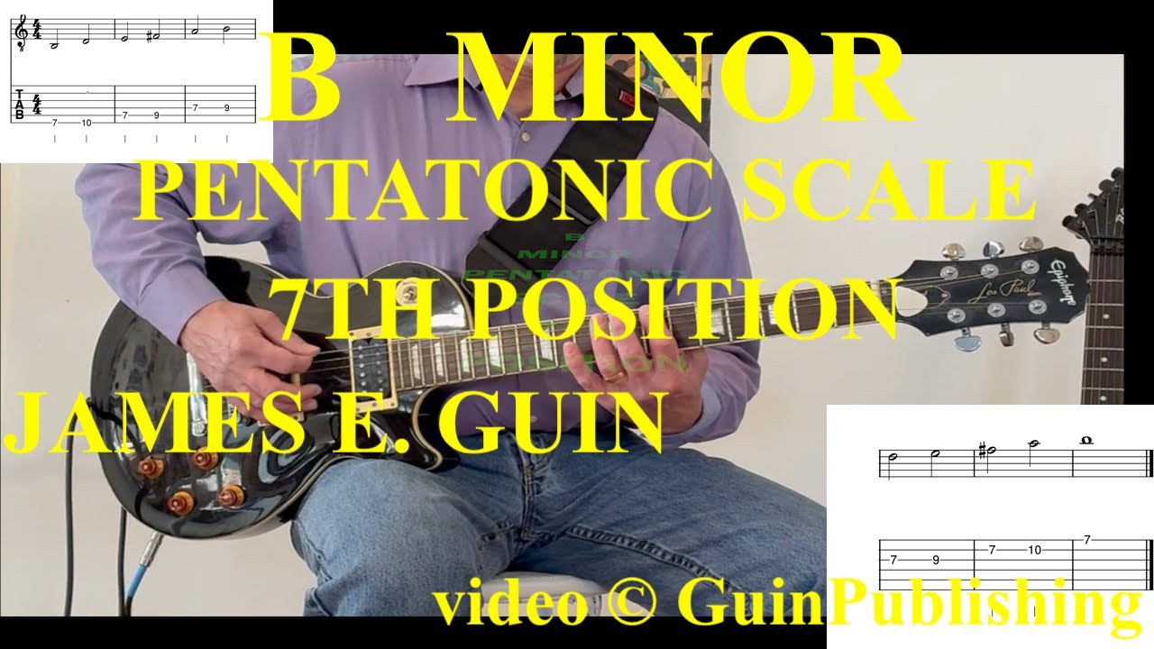 B MINOR PENTATONIC SCALE 7TH POSITION